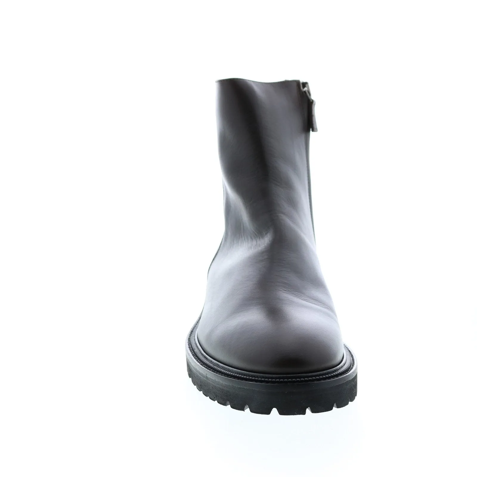 Aquatalia Pasquale Calf 34M0937-DBN Mens Brown Leather Zipper Casual Dress Boots