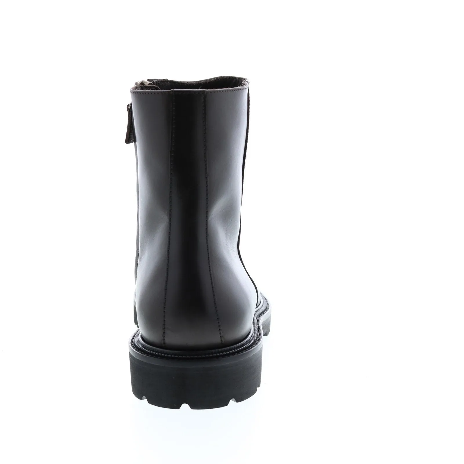 Aquatalia Pasquale Calf 34M0937-DBN Mens Brown Leather Zipper Casual Dress Boots