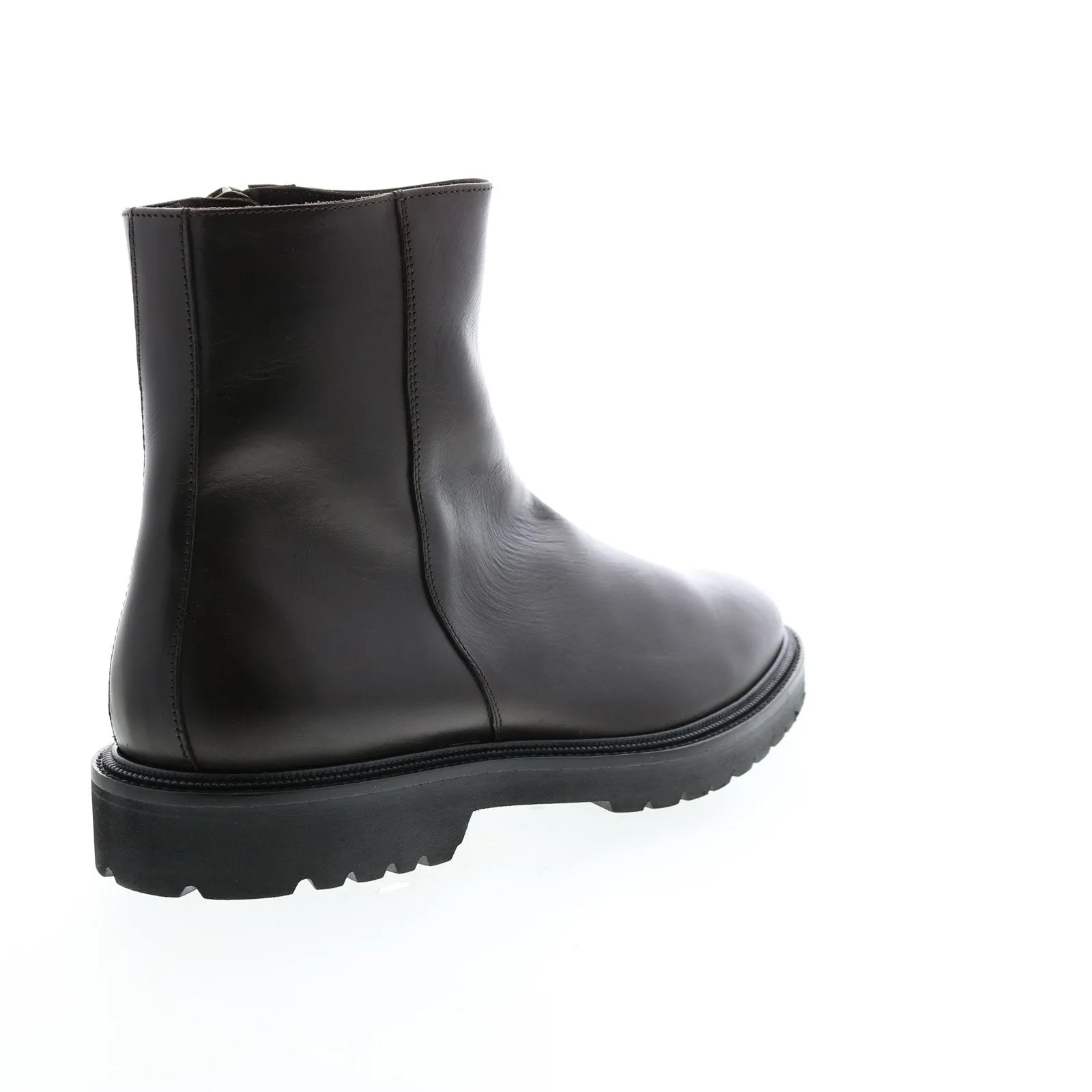 Aquatalia Pasquale Calf 34M0937-DBN Mens Brown Leather Zipper Casual Dress Boots