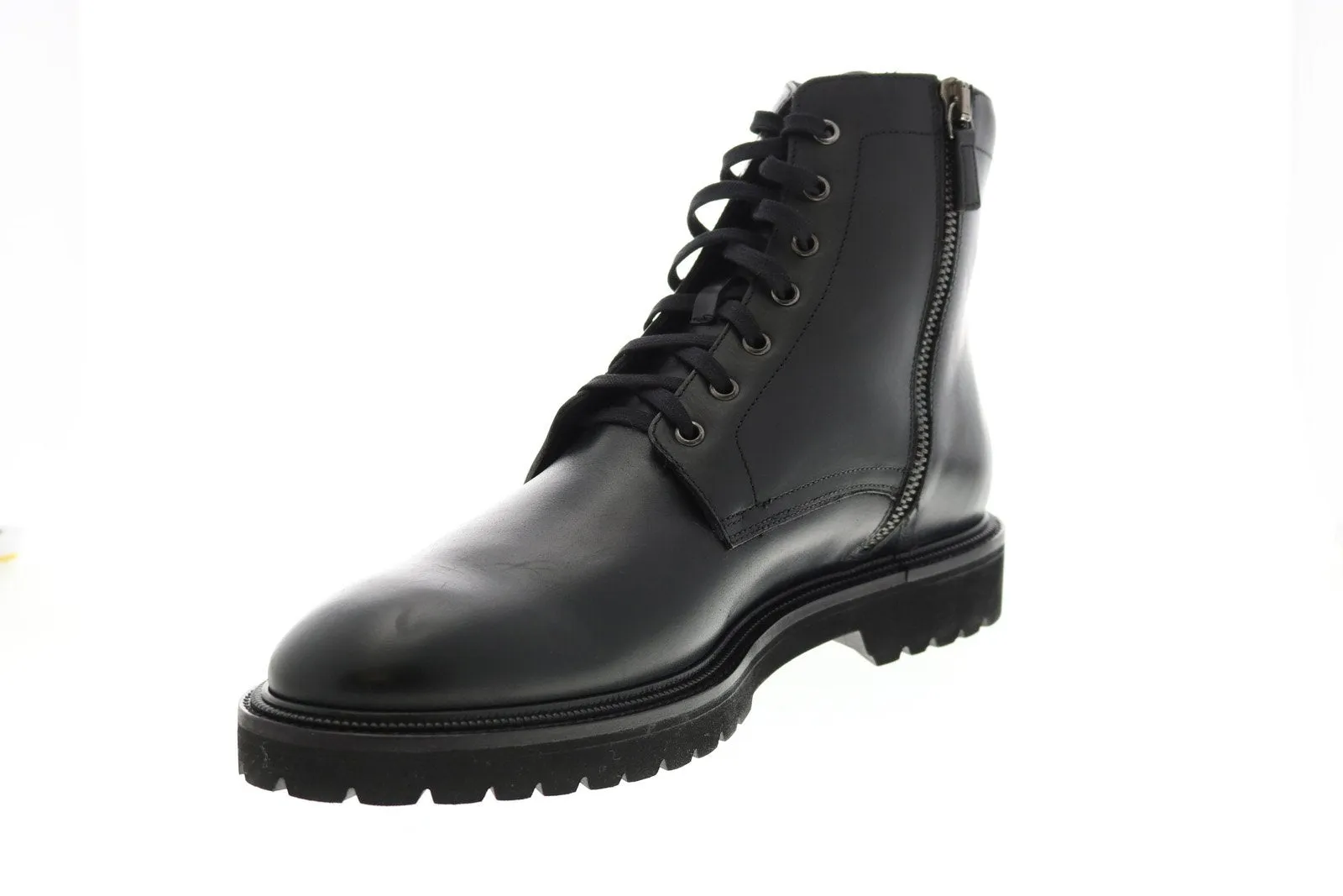 Aquatalia Patrizio Calf 34M0935-BLK Mens Black Leather Casual Dress Boots