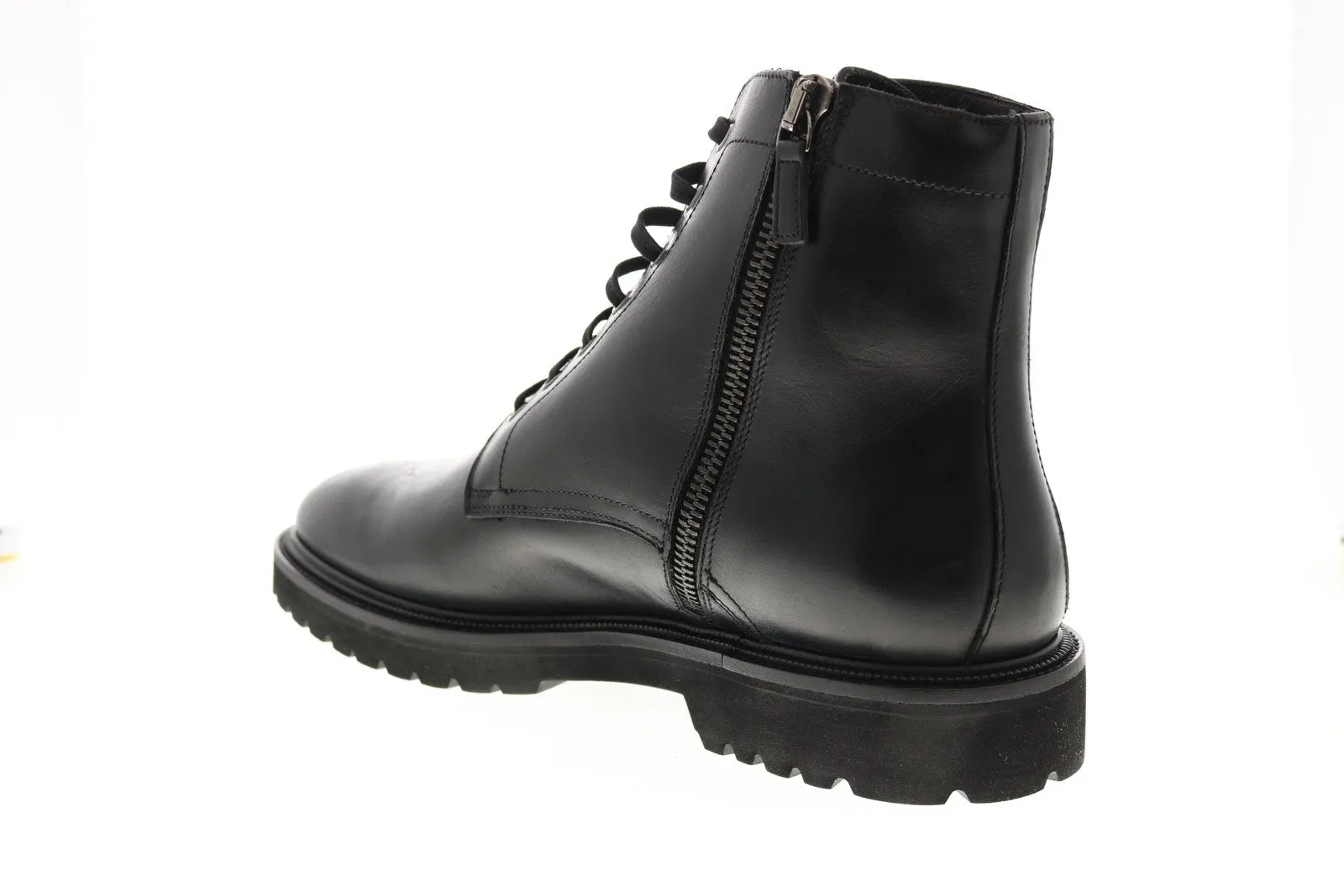 Aquatalia Patrizio Calf 34M0935-BLK Mens Black Leather Casual Dress Boots