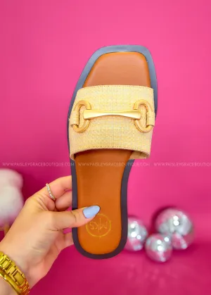 Ava Slides - Raffia - FINAL SALE