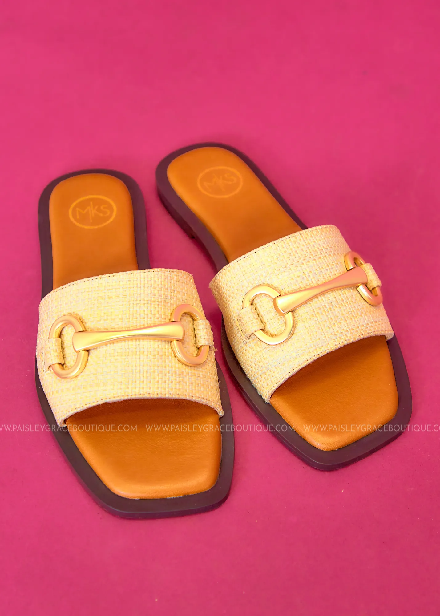 Ava Slides - Raffia - FINAL SALE