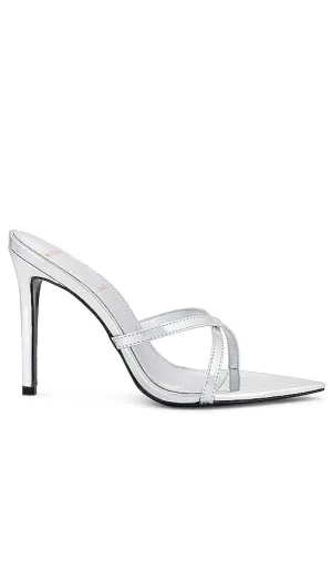 BLACK SUEDE STUDIO Arianna Sandal in Metallic Silver