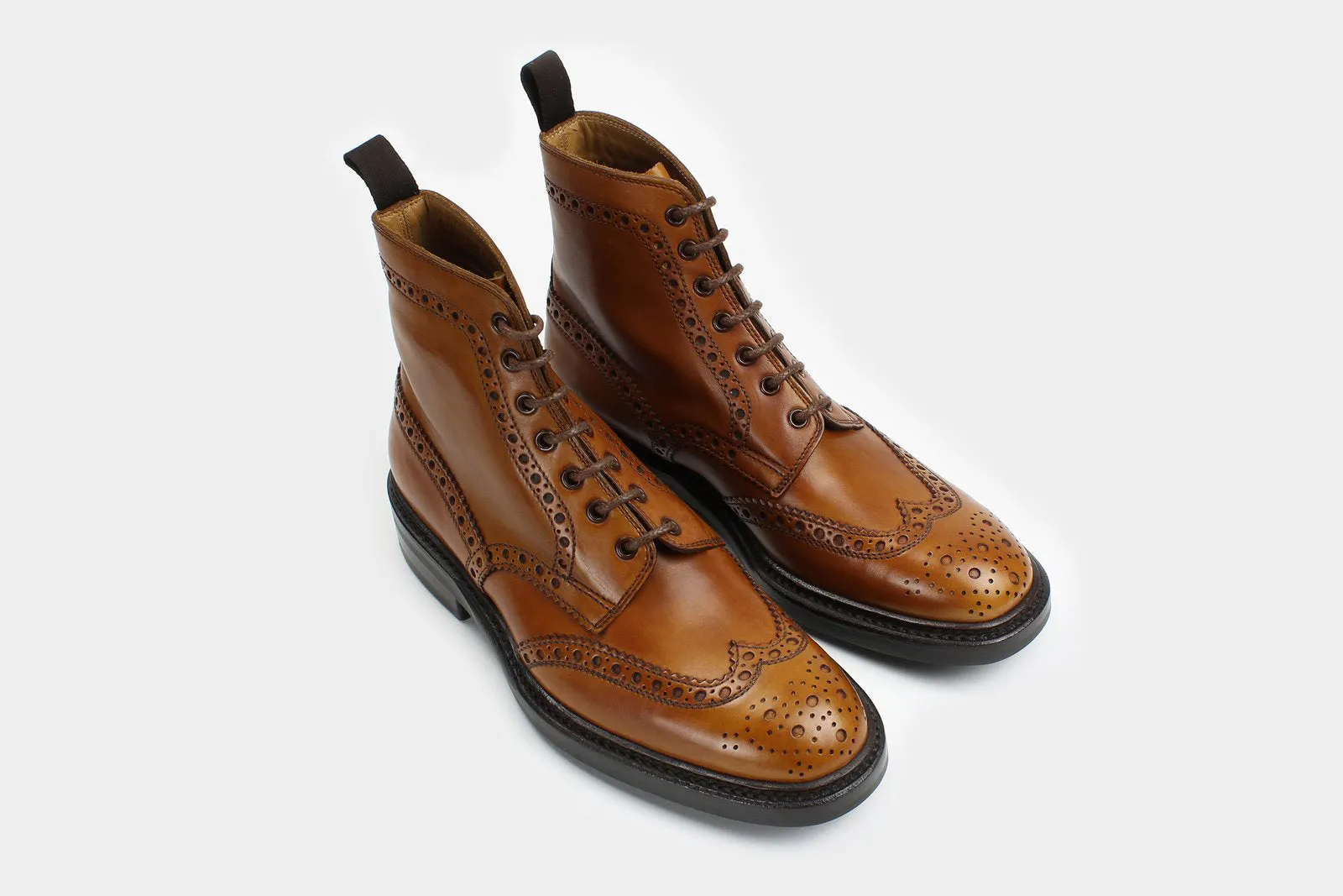 BONO • Custom Fitted Bespoke Wingtip Brogue Boot • TAN