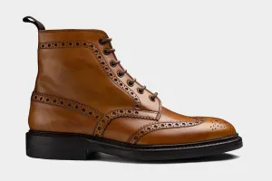 BONO • Custom Fitted Bespoke Wingtip Brogue Boot • TAN