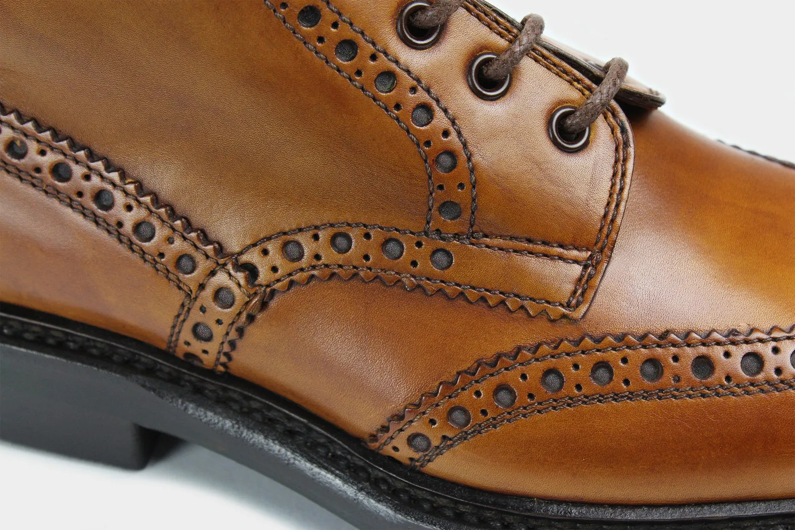 BONO • Custom Fitted Bespoke Wingtip Brogue Boot • TAN