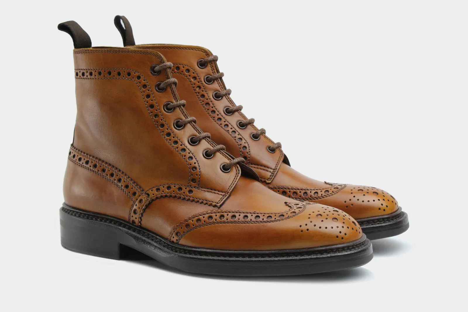 BONO • Custom Fitted Bespoke Wingtip Brogue Boot • TAN