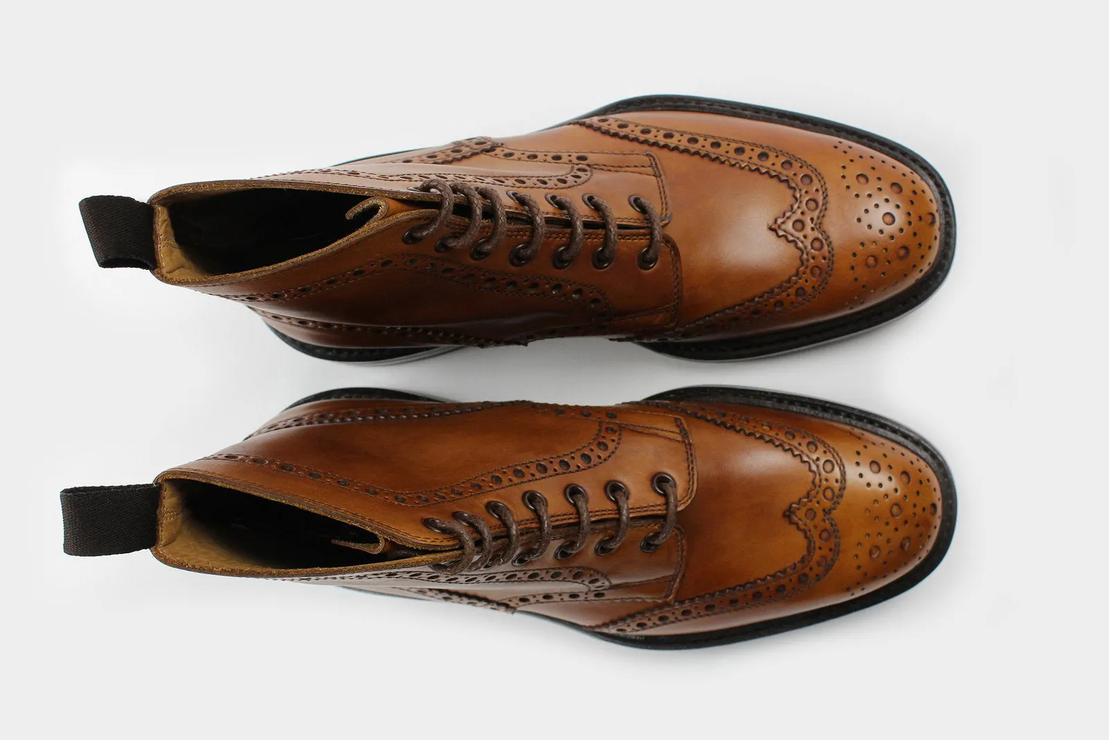 BONO • Custom Fitted Bespoke Wingtip Brogue Boot • TAN