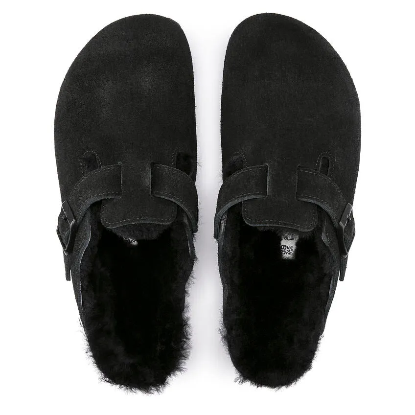 Boston Shearling Sandal Narrow (Black)