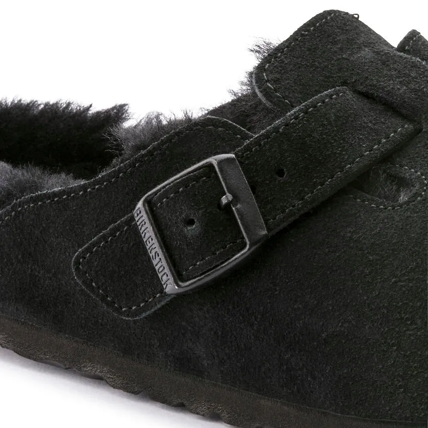 Boston Shearling Sandal Narrow (Black)
