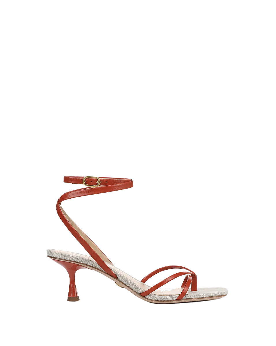 Caterina Leather Ankle-Wrap Sandal