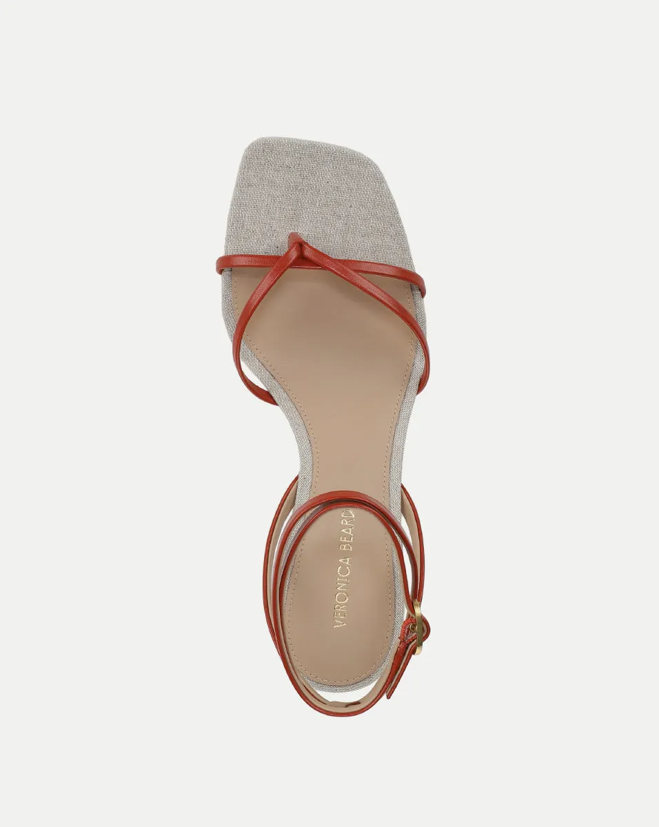 Caterina Leather Ankle-Wrap Sandal
