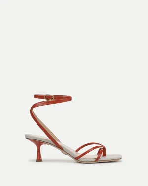 Caterina Leather Ankle-Wrap Sandal