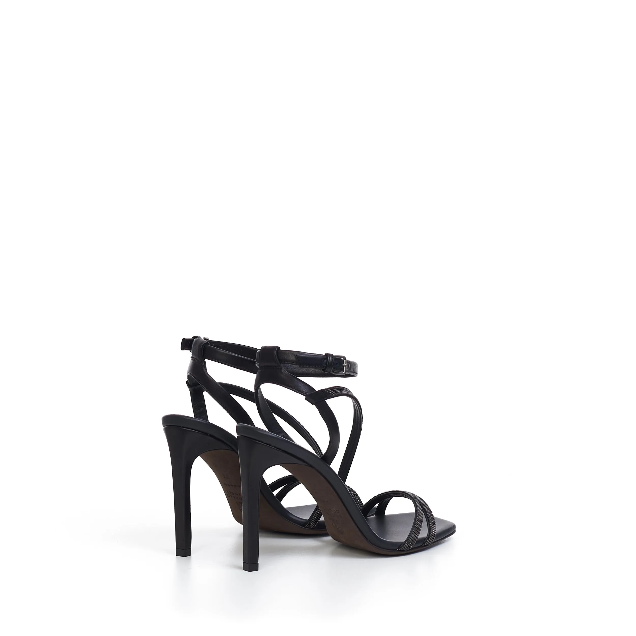City Heels With Precious Straps In Black Suede