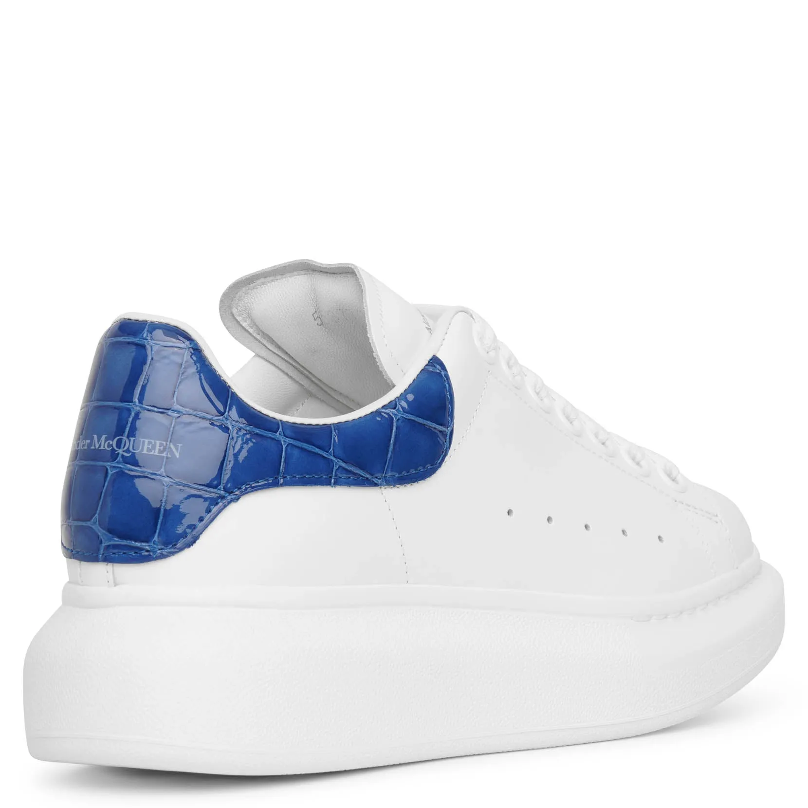 Classic white and inidigo croc sneakers