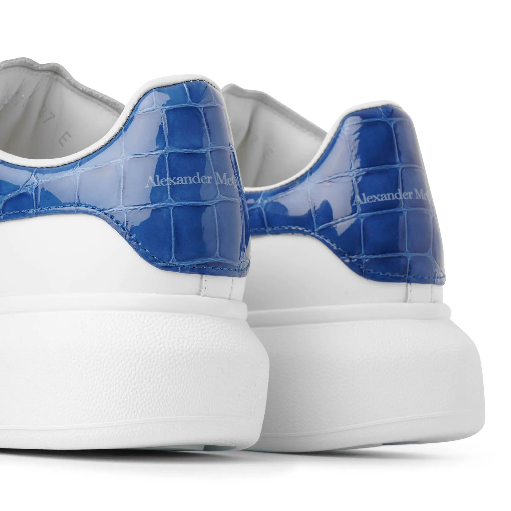 Classic white and inidigo croc sneakers