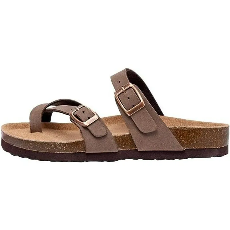 Comfortable Double Buckle Strapped Sandals