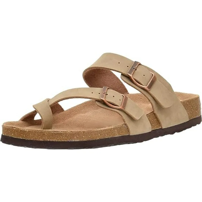 Comfortable Double Buckle Strapped Sandals