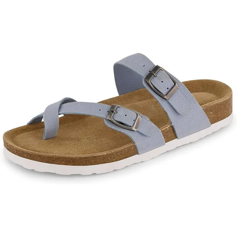 Comfortable Double Buckle Strapped Sandals