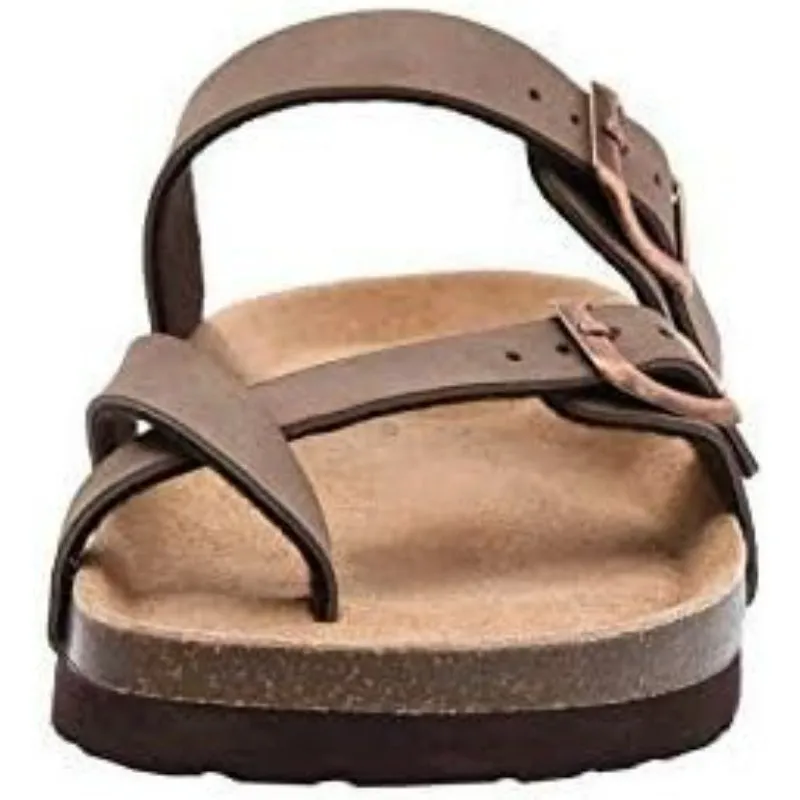 Comfortable Double Buckle Strapped Sandals