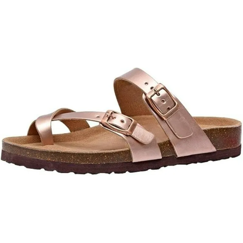 Comfortable Double Buckle Strapped Sandals