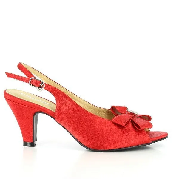 Dalessi Duedrop Red Slingback Heels