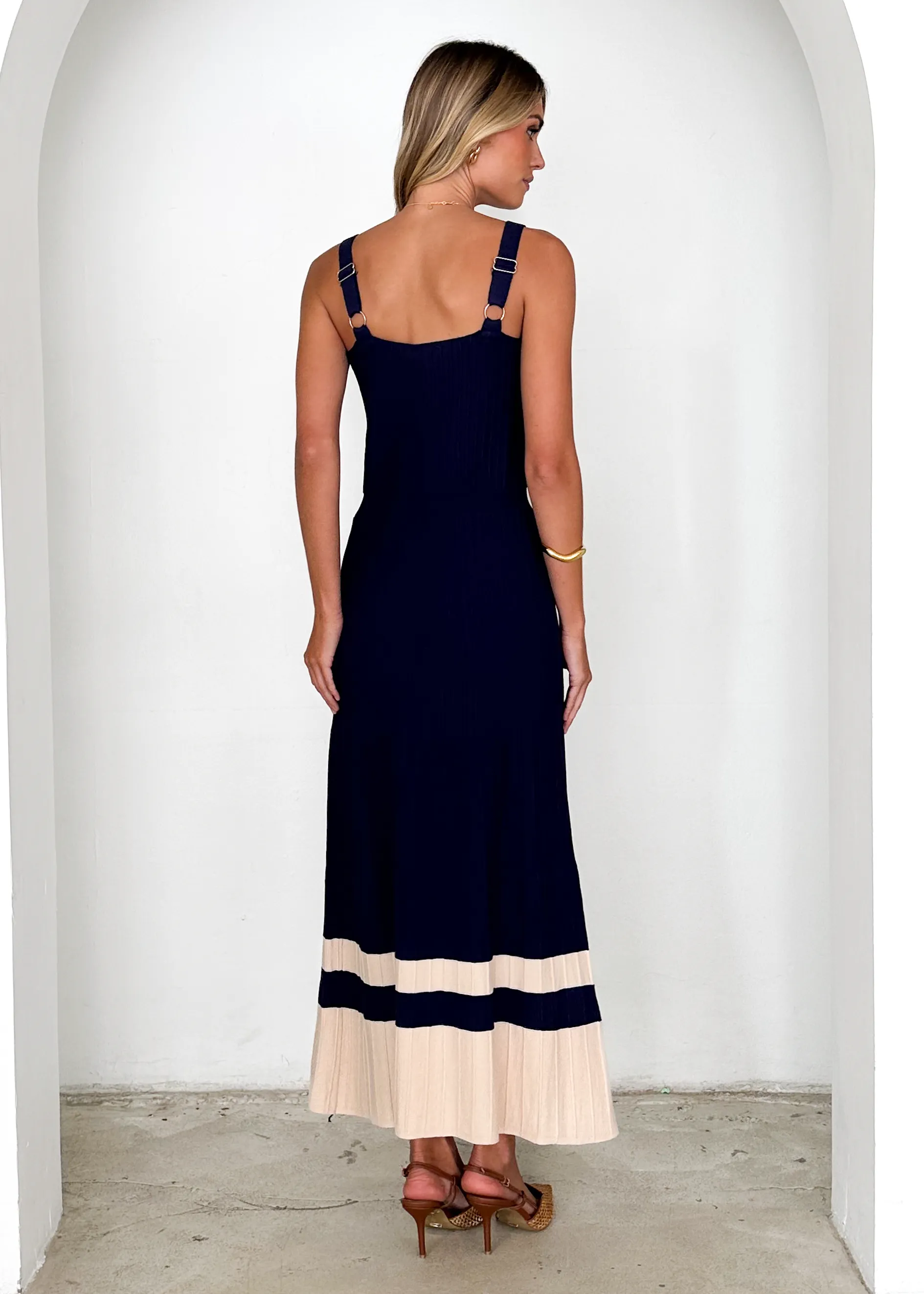 Daphne Knit Midi Dress - Navy