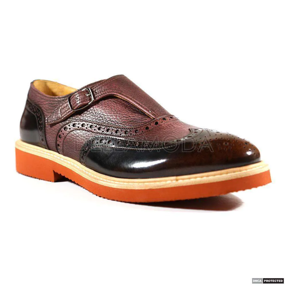 Dino Bigioni Designer Shoes Men's Italian Shade Fume Brown Loafers (DB1006)