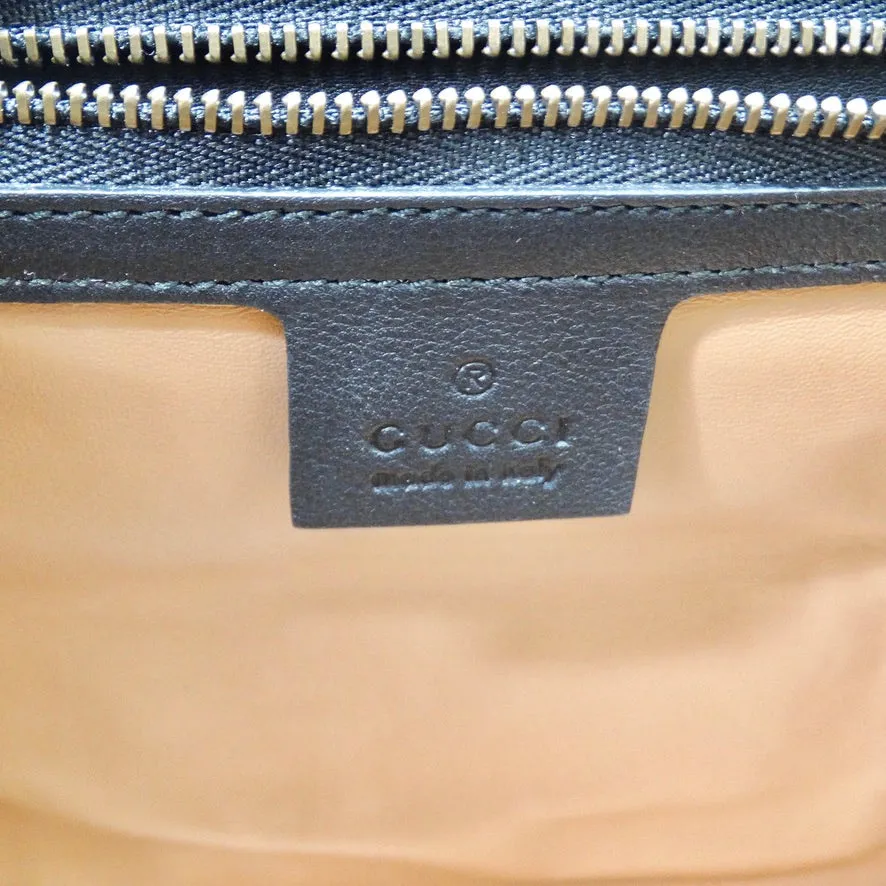 Gucci GG Marmont Small Pearly Snakeskin Top-Handle Satchel Bag