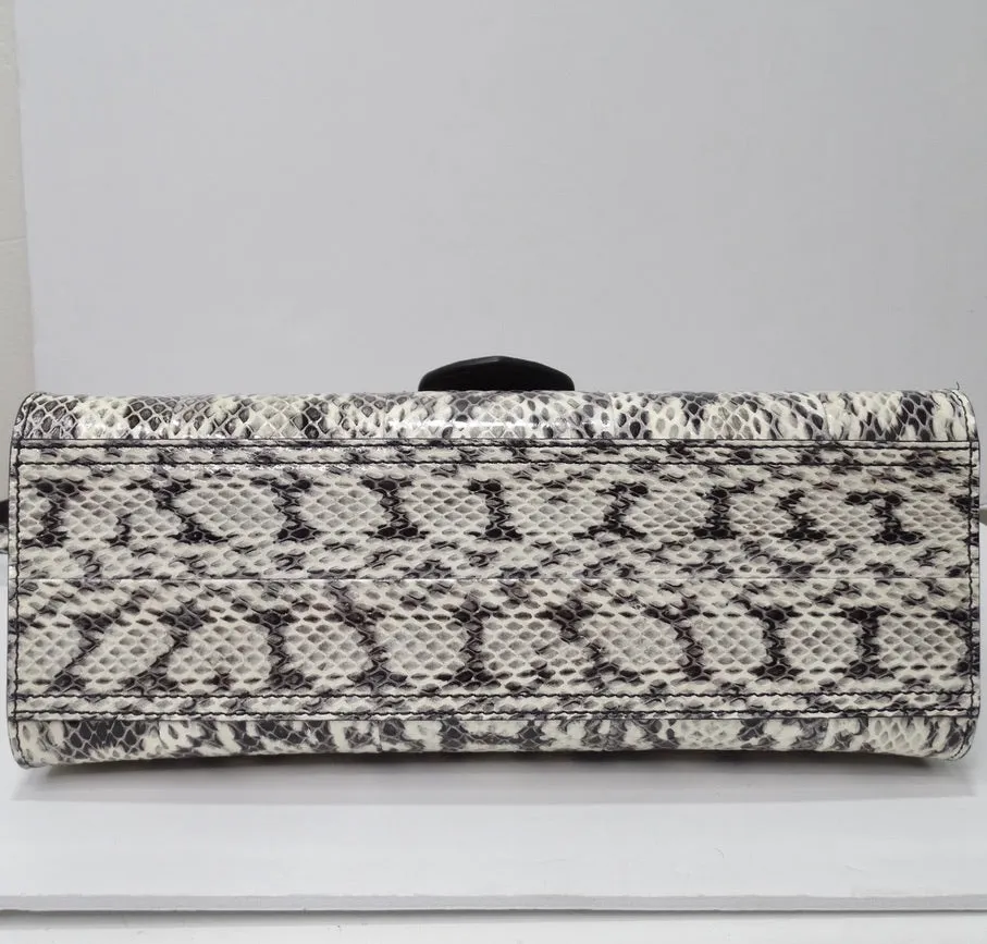 Gucci GG Marmont Small Pearly Snakeskin Top-Handle Satchel Bag
