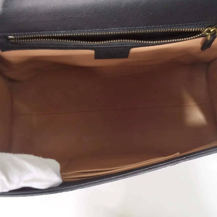 Gucci GG Marmont Small Pearly Snakeskin Top-Handle Satchel Bag