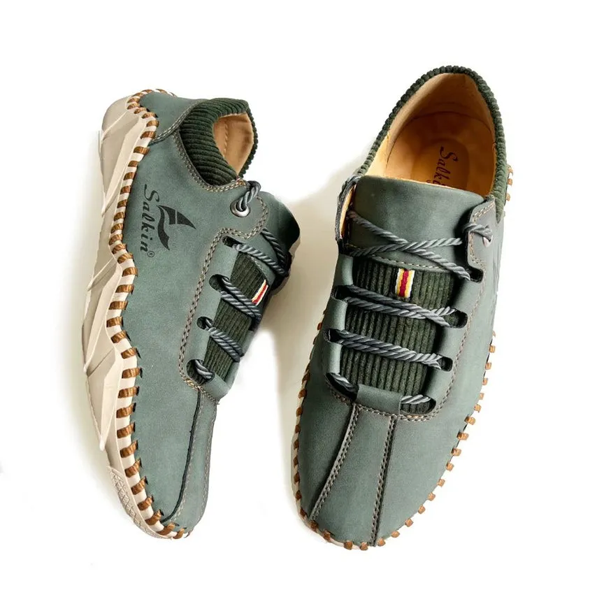 Handmade Leather Men Moccasins Sneakers Driving Shoe Leather Loafers