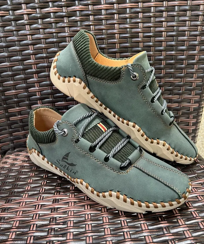 Handmade Leather Men Moccasins Sneakers Driving Shoe Leather Loafers