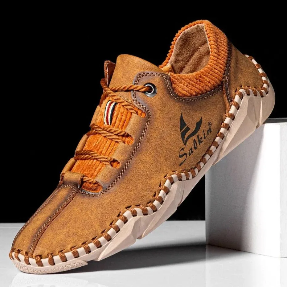 Handmade Leather Men Moccasins Sneakers Driving Shoe Leather Loafers