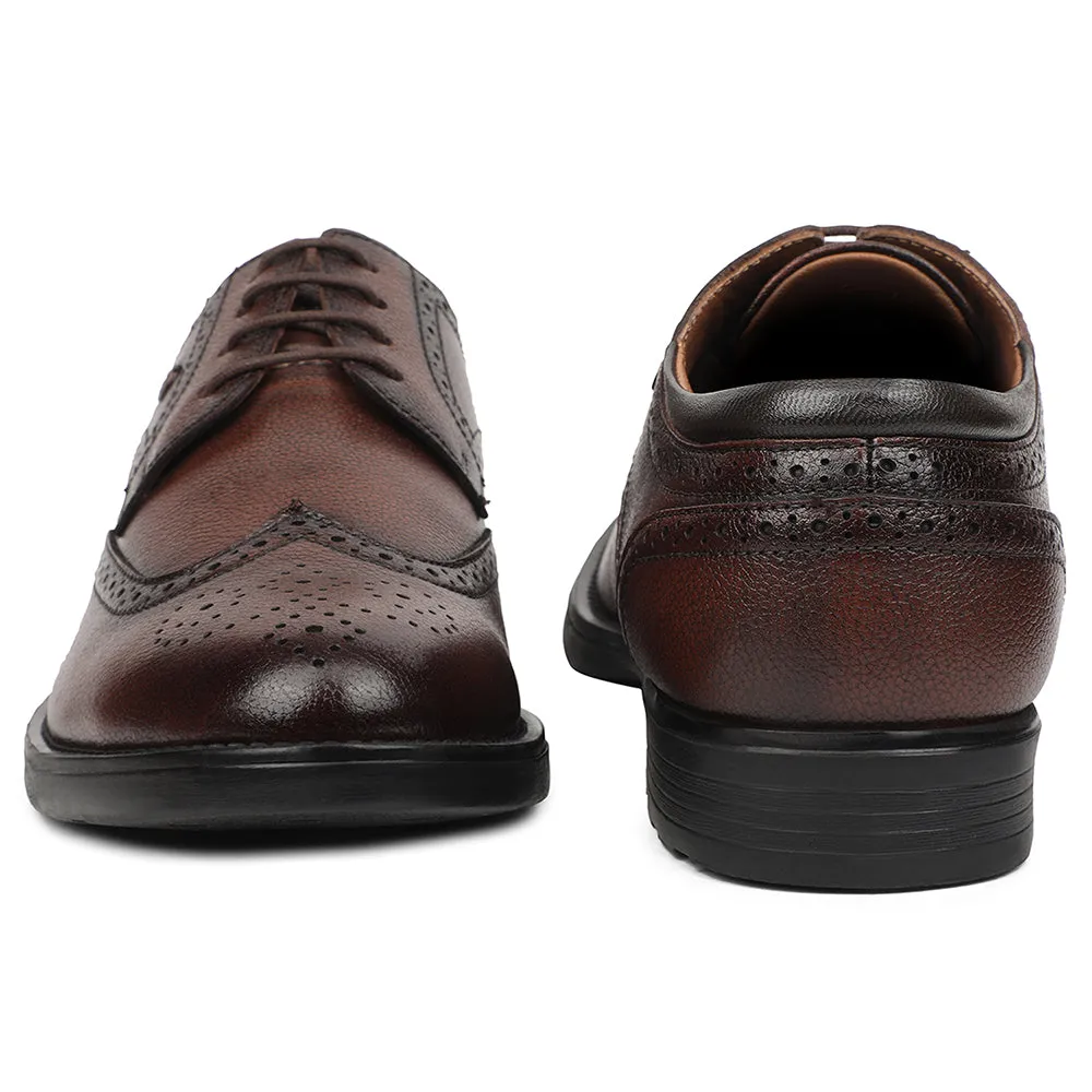 Healers Brown Formal Lacing Oxford Shoes For Men UDL-12 By Liberty