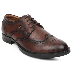 Healers Brown Formal Lacing Oxford Shoes For Men UDL-12 By Liberty