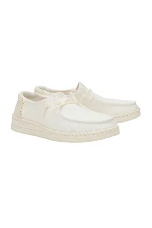 HEYDUDE Women’s Wendy Espadrille Woven Shoes in White | 43681-100
