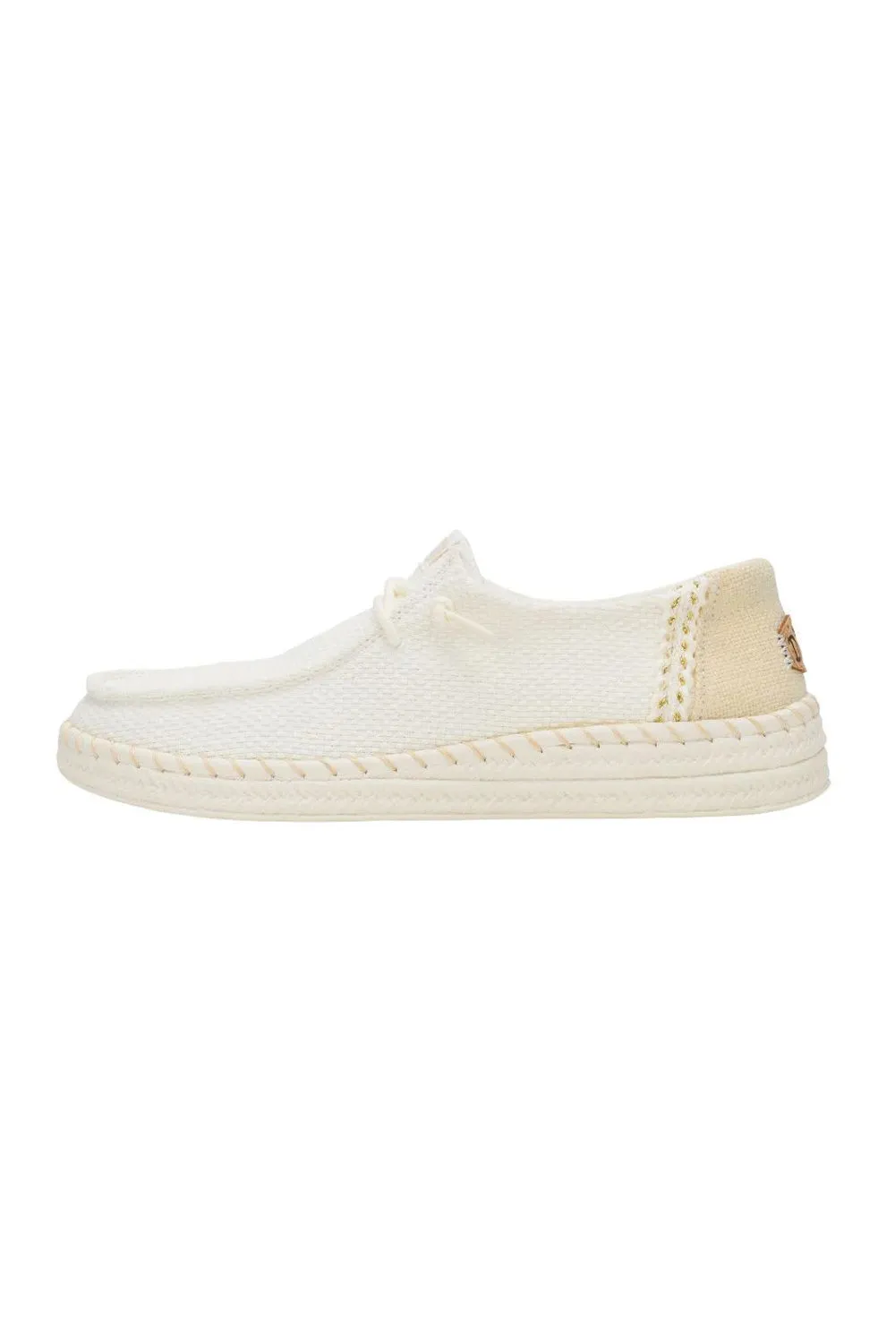 HEYDUDE Women’s Wendy Espadrille Woven Shoes in White | 43681-100