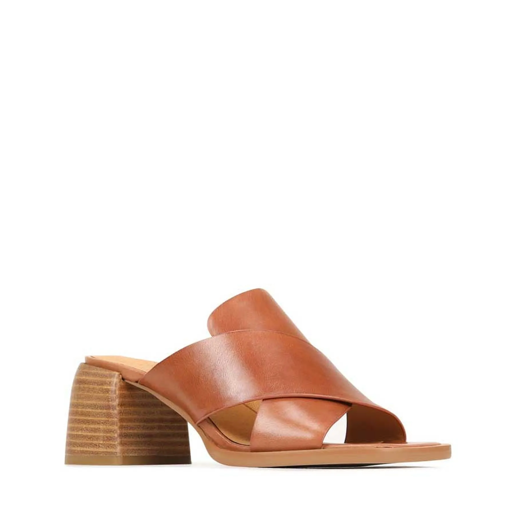 ISO LEATHER BLOCK HEEL SANDALS