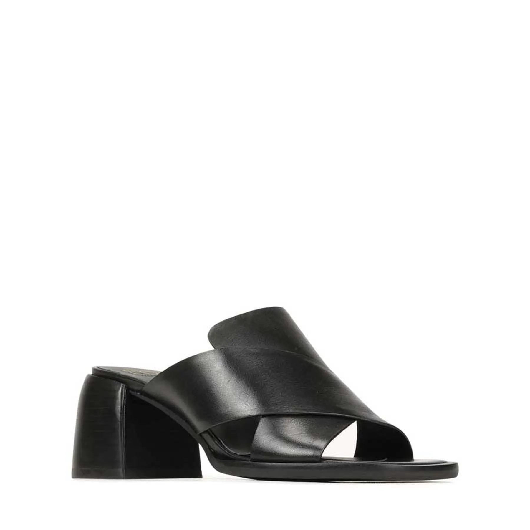 ISO LEATHER BLOCK HEEL SANDALS