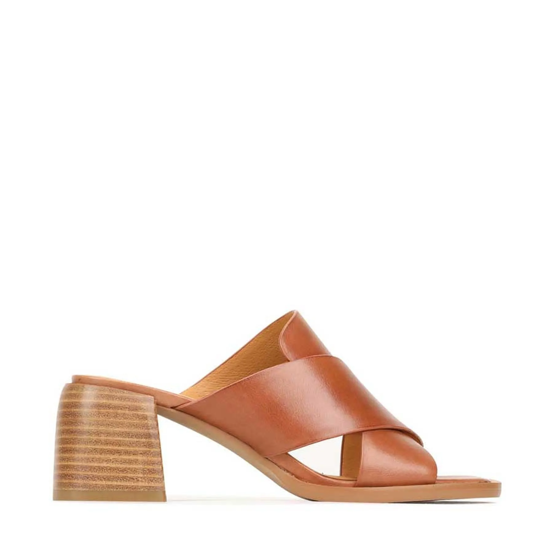 ISO LEATHER BLOCK HEEL SANDALS