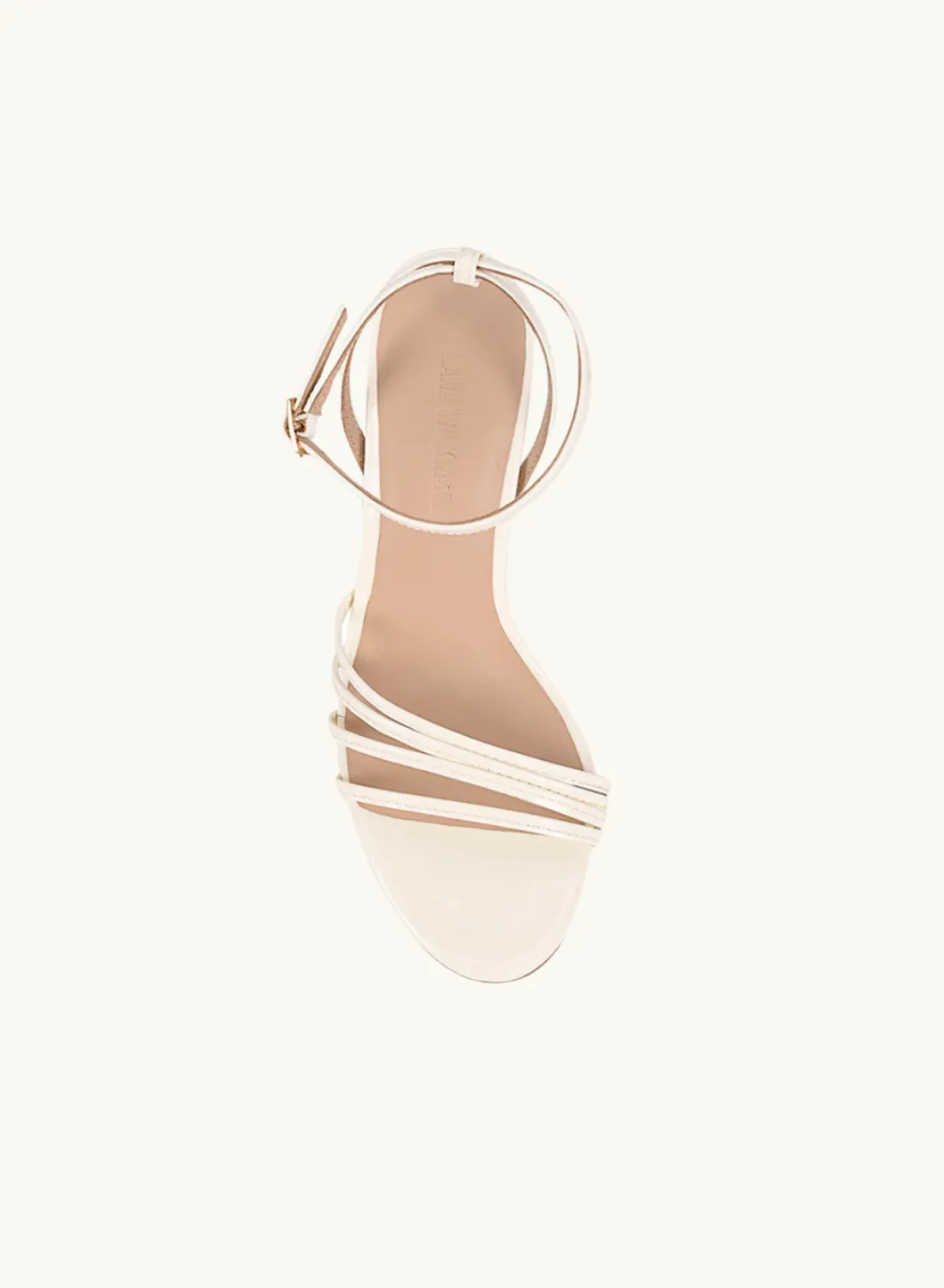 Lana Wilkinson Chelsea Sandal in White Patent Leather