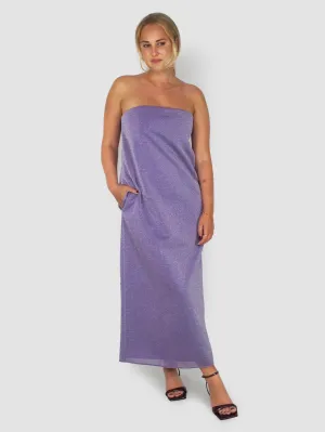 Lurex Haze Strapless Dress - Lavender