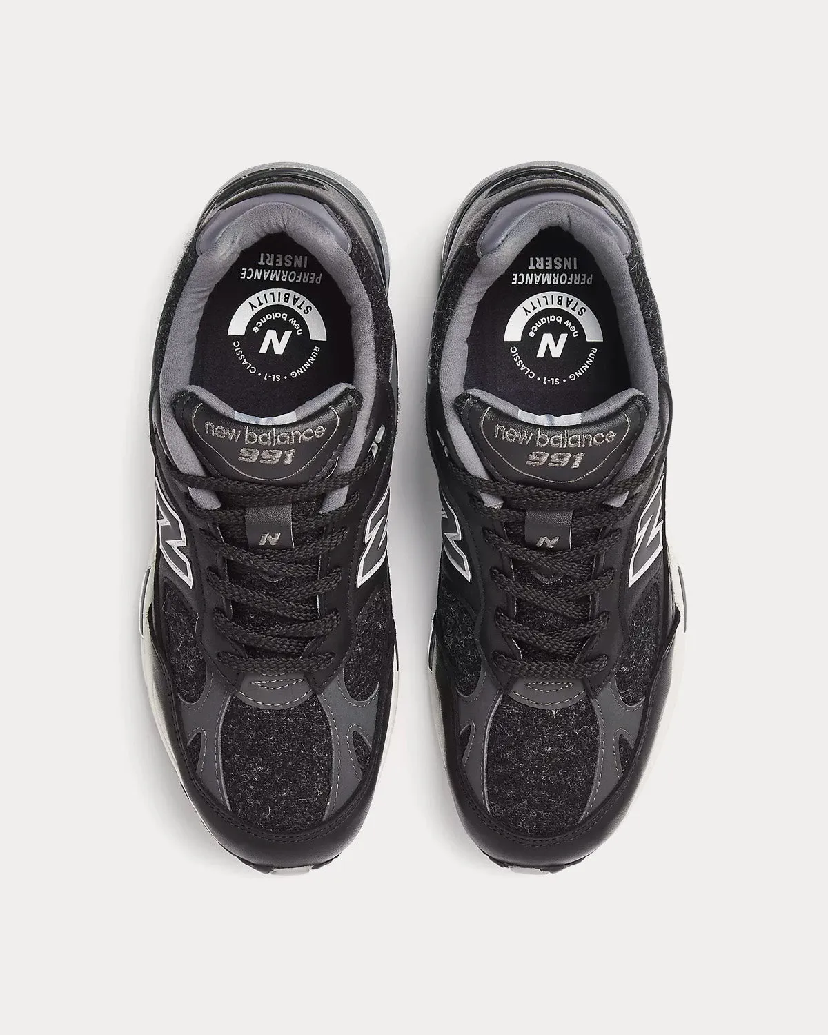 Made in UK 991 Black / Magnet / Smoked Pearl Low Top Sneakers