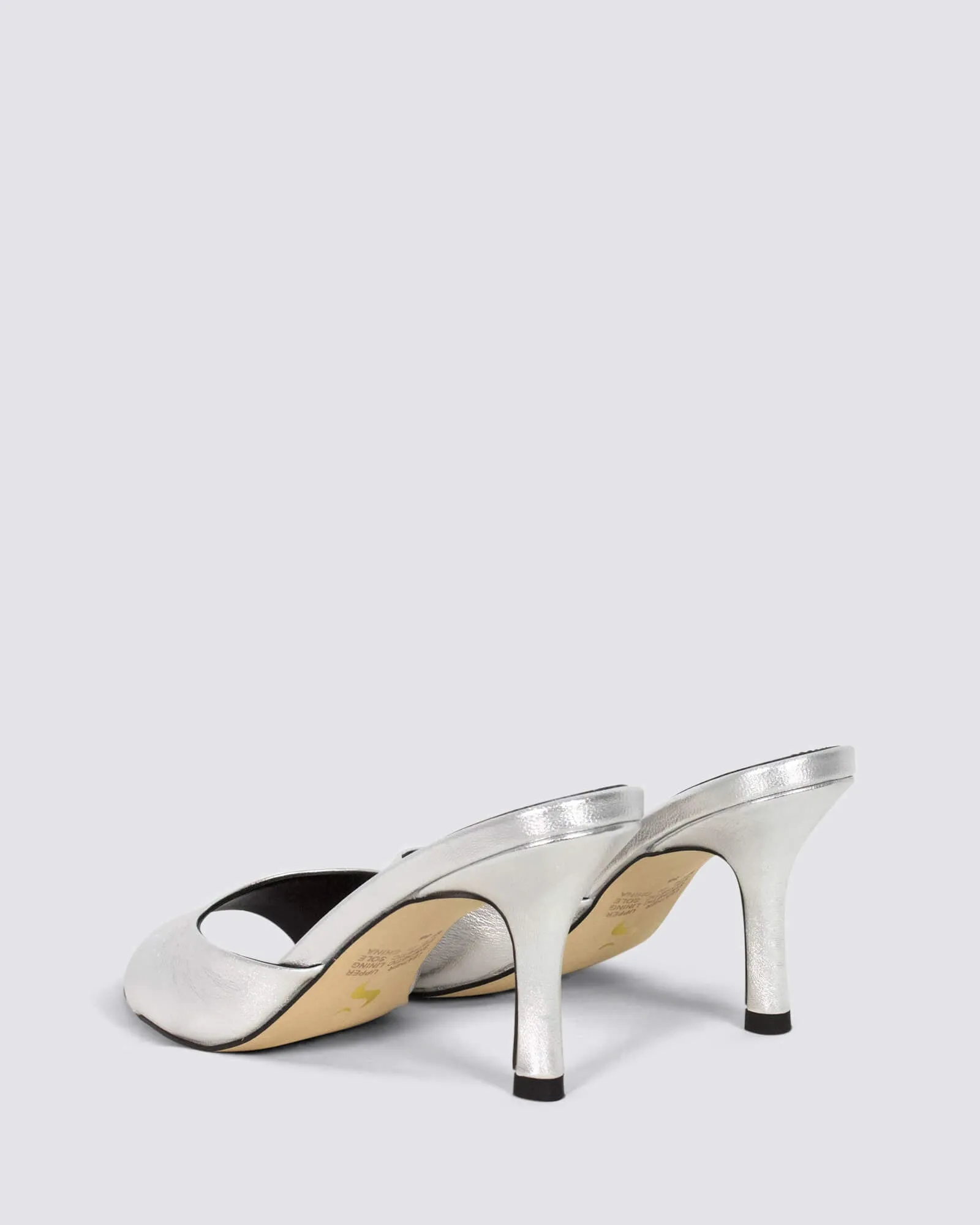 MARGOT MULES SILVER METALLIC LEATHER
