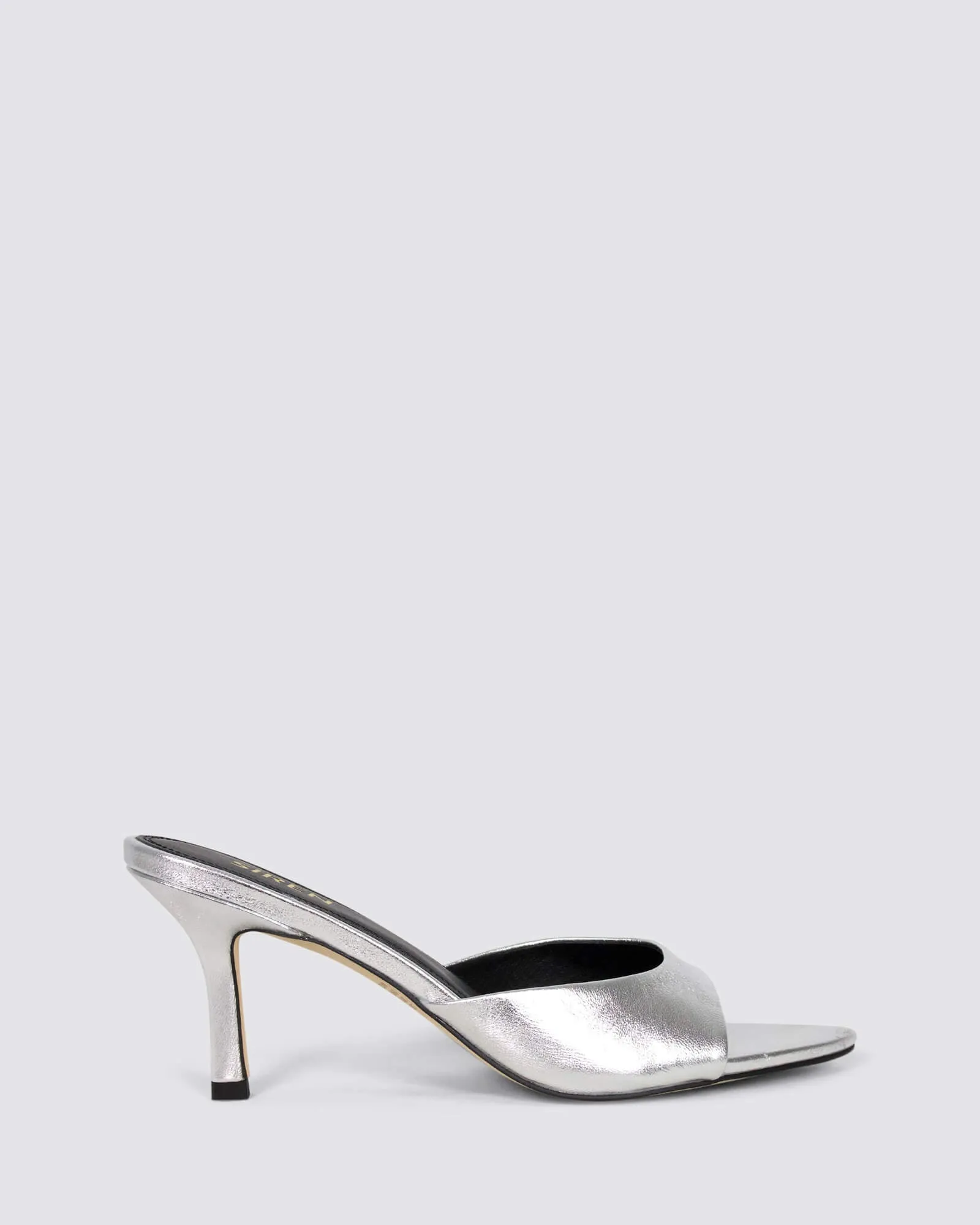 MARGOT MULES SILVER METALLIC LEATHER