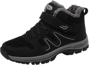 Men Work Boots Non Steel Toe Hiking Sneakers Warm Ankle Womens Safety Toe Shoes Wide Width Platform Sneakers Lightweight Safety Hike Grounded Footwear