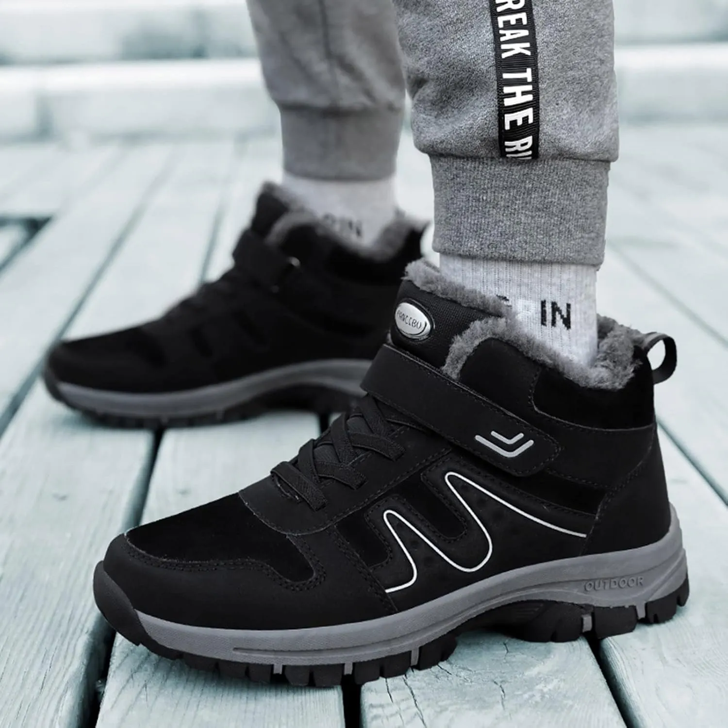 Men Work Boots Non Steel Toe Hiking Sneakers Warm Ankle Womens Safety Toe Shoes Wide Width Platform Sneakers Lightweight Safety Hike Grounded Footwear