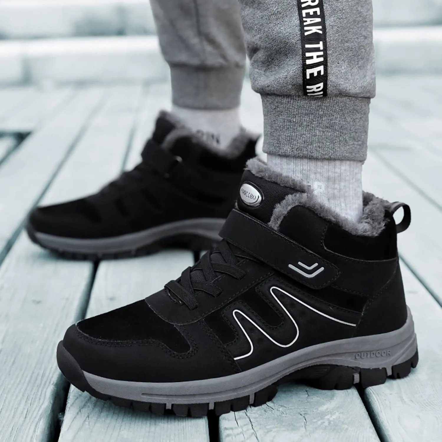 Men Work Boots Non Steel Toe Hiking Sneakers Warm Ankle Womens Safety Toe Shoes Wide Width Platform Sneakers Lightweight Safety Hike Grounded Footwear